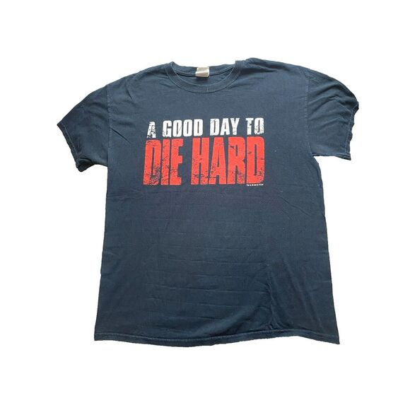 A Good Day To Die Hard Shirt Adult Large Movie Promo Dolby Bruce Willis Y2K Mens - Picture 1 of 9